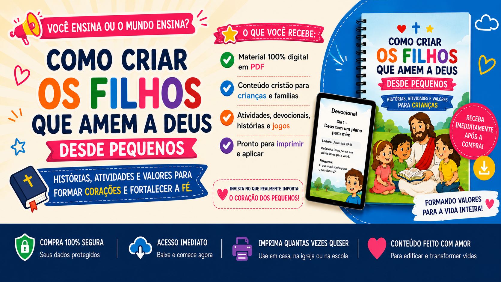 Como criar os filhos que amem a Deus desde pequenos