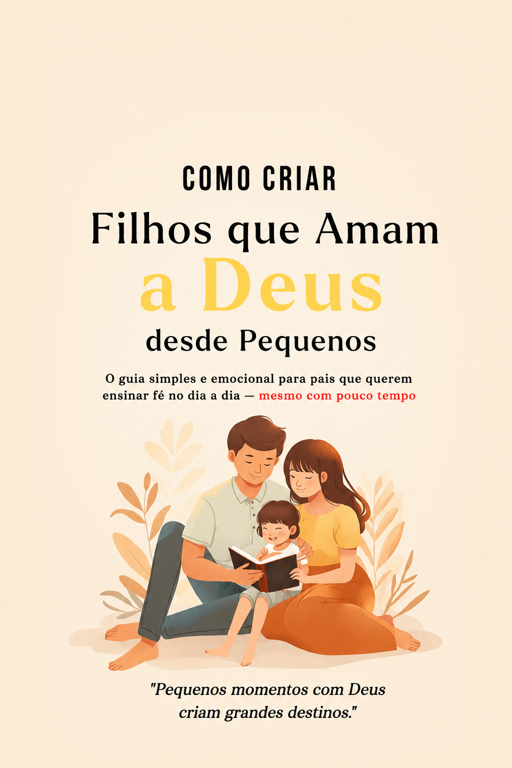 Família em momento de oração com a Bíblia